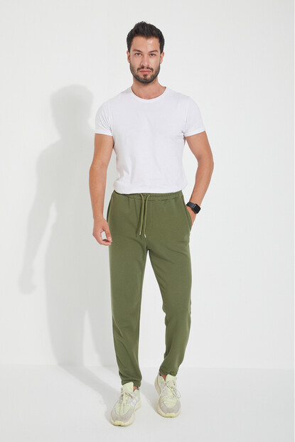 2D2B  Erkek 3 İplik  Cepli  Beli ve Paçası  Lastikli Düz  Eşofman Altı