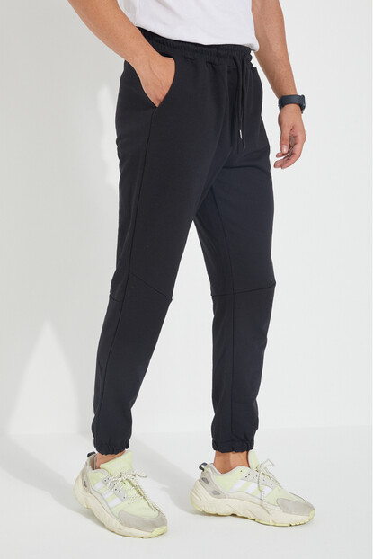 2D2B Erkek Regular Fit Lastik Paça Beli Lastikli  Dikiş Detaylı Eşofman Altı