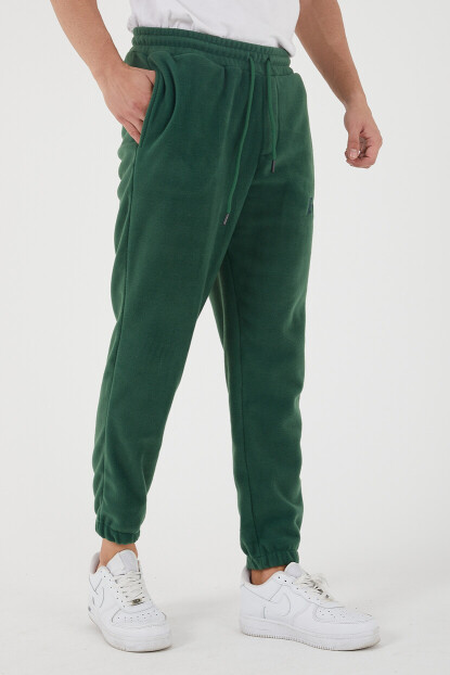 2D2B Erkek Regular Nakışlı Paça Lastikli  Cepli Polar Eşofman Altı