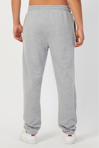 Erkek Düz Paça Nakışlı Eşofman Altı