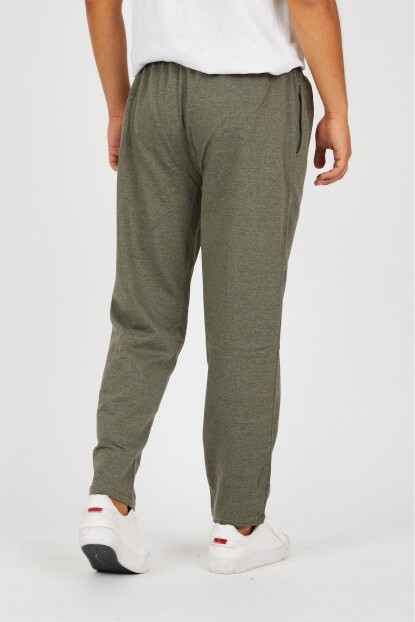 Erkek Düz Paça Nakışlı Eşofman Altı