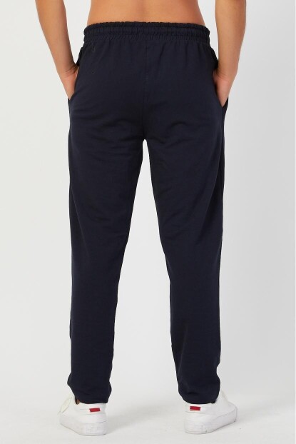 Erkek Düz Paça Nakışlı Eşofman Altı