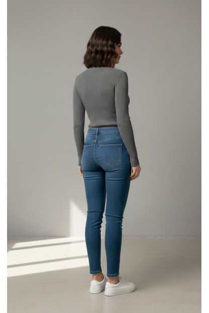 Fitilli Balıkçı Yaka Triko Kazak