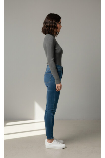 Fitilli Balıkçı Yaka Triko Kazak