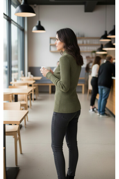 Fitilli Balıkçı Yaka Triko Kazak