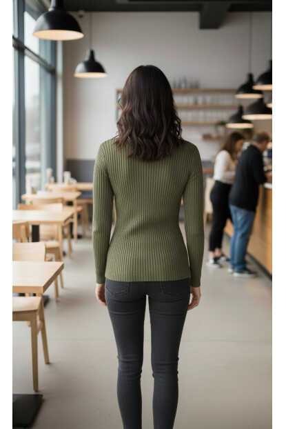 Fitilli Balıkçı Yaka Triko Kazak