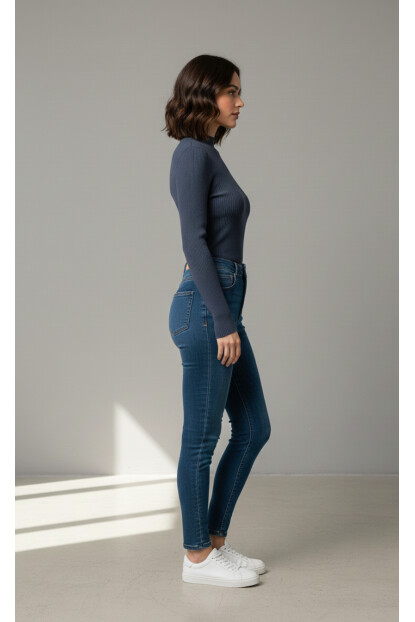 Fitilli Balıkçı Yaka Triko Kazak