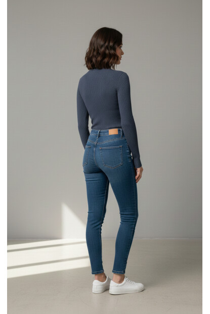 Fitilli Balıkçı Yaka Triko Kazak