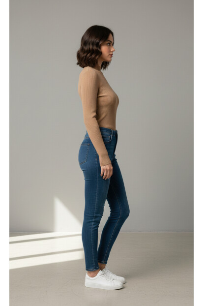 Fitilli Balıkçı Yaka Triko Kazak