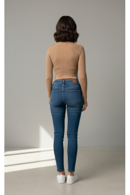 Fitilli Balıkçı Yaka Triko Kazak