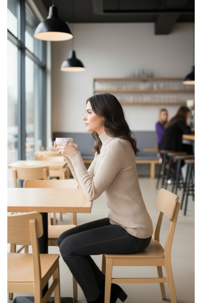 Fitilli Balıkçı Yaka Triko Kazak