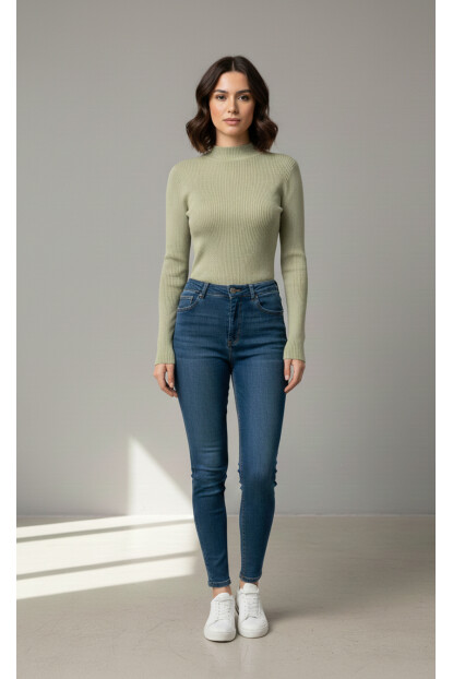 Fitilli Balıkçı Yaka Triko Kazak