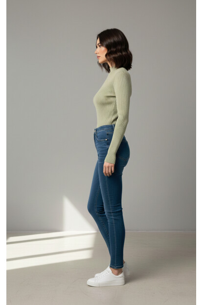 Fitilli Balıkçı Yaka Triko Kazak