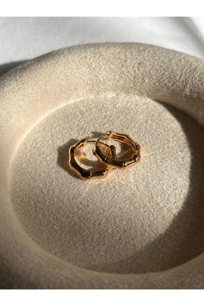 NATURE Çelik  Gold Renk Oval  Küpe Seti