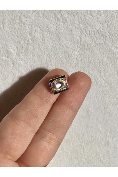 NATURE Çelik Renkli Taşlı  Nomi Charm 