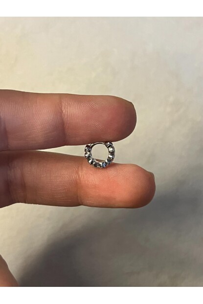 NATURE Cerrahi Çelik Zirkon Taşlı Helix Küçük  Halka Piercing