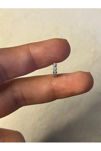 NATURE Cerrahi Çelik Zirkon Taşlı Helix Küçük  Halka Piercing