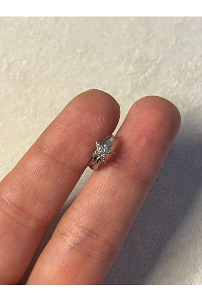 NATURE Cerrahi Çelik Zirkon Taşlı Yıldız Helix Halka Piercing