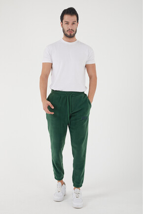 2D2B Erkek Regular Nakışlı Paça Lastikli  Cepli Polar Eşofman Altı