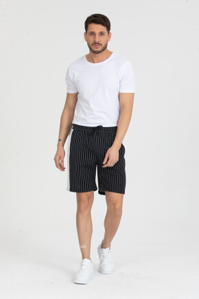 2D2B Erkek Basic Şerit Detaylı Çizgili Şort