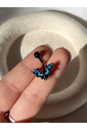 NATURE Cerrahi Çelik  Siyah Yarasa  Göbek Piercing