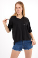 Kadın Arkası Uzun Kapüşonlu Oversize T-Shirt