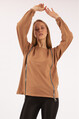 Kadın Sıfır Yaka Fermuar Detaylı Sweat Shirt