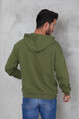 2D2B  Erkek Oversize Kapüşonlu Kanguru Cepli Ribanalı Uzun Kollu Basic Sweatshirt