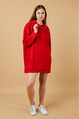 2D2B Kadın Kapuşonlu 2 İplik Sweat Elbise