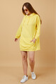 2D2B Kadın Kapuşonlu 2 İplik Sweat Elbise