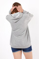 2d2b Kadın Los Angeles Baskılı Oversize Sweat Shirt