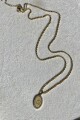 NATURE Cerrahi Çelik Burma Zincirli Allah Yazılı Taşlı 65cm Gold Renk Kolye