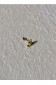 NATURE Cerrahi Çelik Zirkon Taşlı Muz  Gold renk 1cm  Piercing