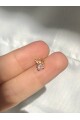 NATURE Cerrahi Çelik  Zirkon Taşlı Pembe Ayıcık Gold renk 1cm çap Piercing