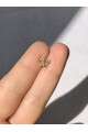 NATURE Cerrahi Çelik  Zirkon Taşlı Pembe Kelebek  Gold renk 1cm  Piercing